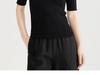 Fashionable slim fit women's short sleeved lapel knitted sweater 2025 spring and summer thin style hollow out small shirt top