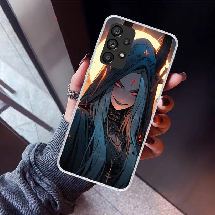 Dark Demon Nun Phone Case For Samsung Galaxy A12 A52S A42 A32 A22 A51 A50 Note 20 Ultra 10 S10 Plus A71 A70 A31 A30 A10S Galaxy