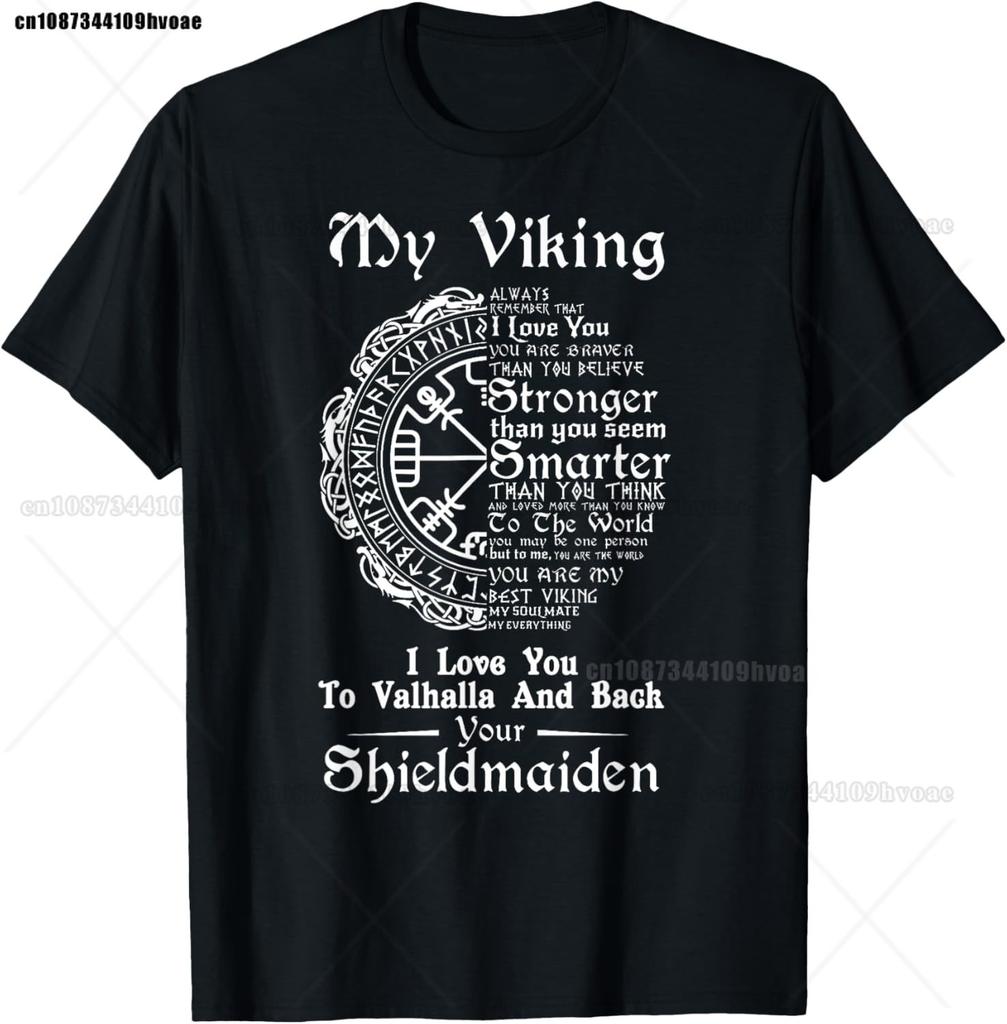 Viking Blood Runs Through My Veins Viking Ship TShirt Nordic Style Mens Oversized Short Sleeve Tops Tees Designer Clothing