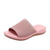 Large-sized Thick Slippers Flying Woven Sponge Cake One-line Beach Shoes