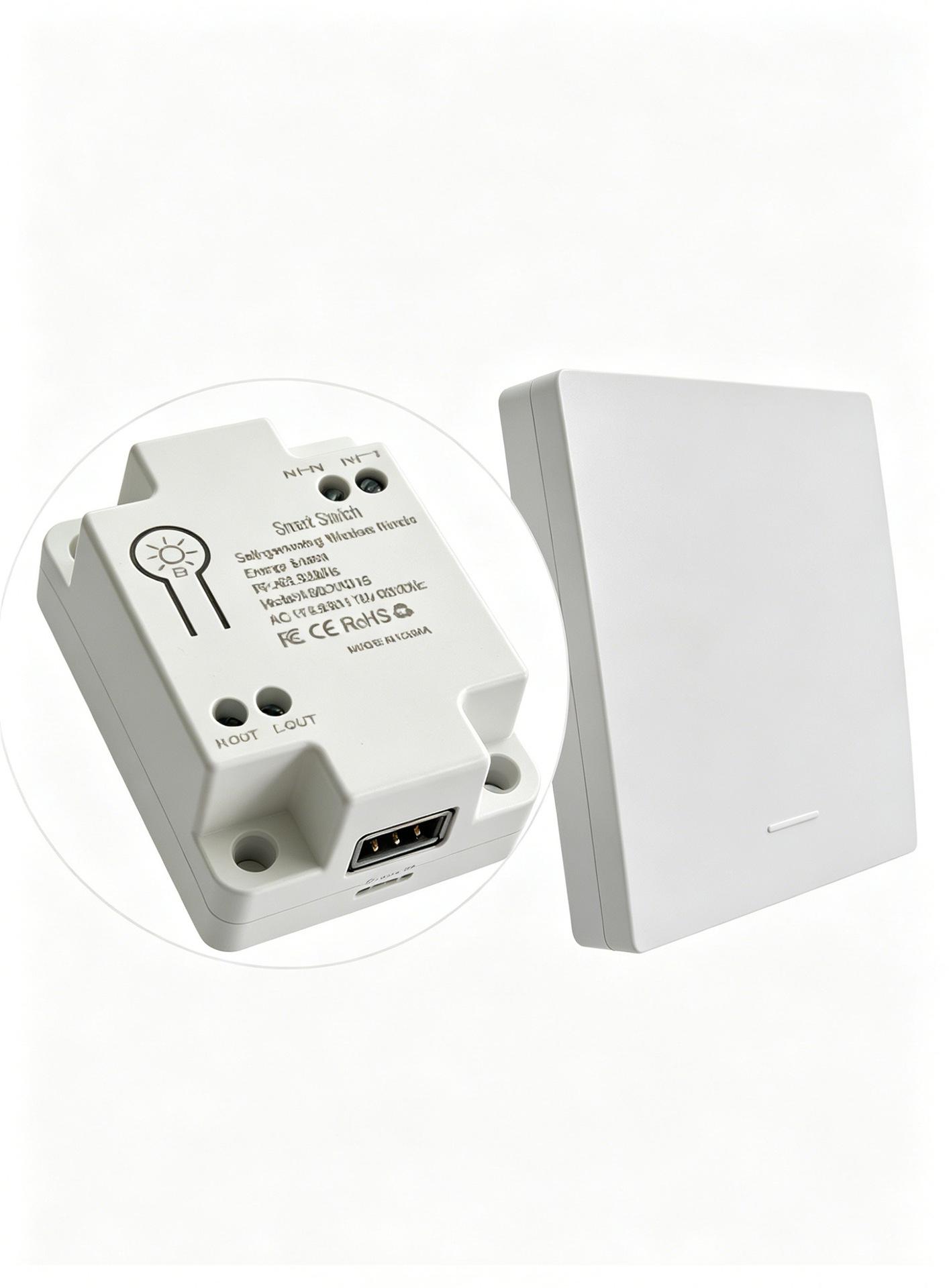 Wireless Remote Self-Powered Light Switch - No Wiring, Easy Installation, Smart Home Solution