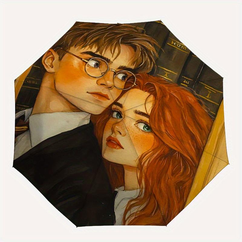

1pc Harry Potter Automatic Open/Close Umbrella Sturdy Iron Frame, Compact Travel Umbrella - Perfect Gift for Women, Men a0829106