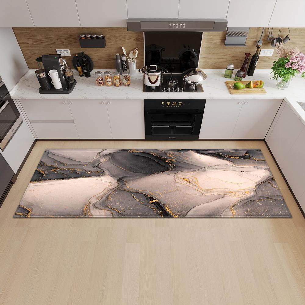 Marble Kitchen Mat Porch Door Mat Bathroom Door Floor Carpet Bedroom Corridor Non-slip Mat