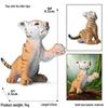 Siberian, Male, African, and White Tiger Cognitive Toy Set for Kids.