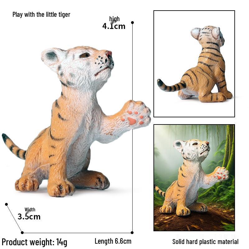 Siberian, Male, African, and White Tiger Cognitive Toy Set for Kids.