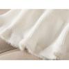Blue Knit Vest Drawstring Waistband Design Ruffle Hem Sweet Women Pullover Sweater Simple Casual Sleeveless Coat Commuting Fall