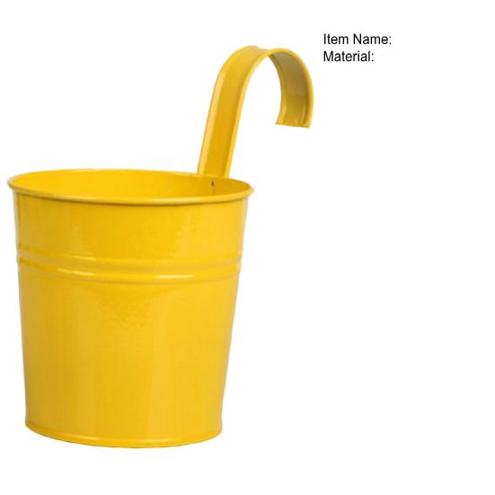 Metal Iron Hanging Flower Pot Container Home Balcony Garden Planter Barrel Decor