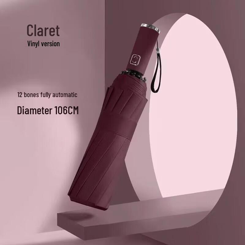 PALONY Large Automatic 3-Fold UV Protection Umbrella