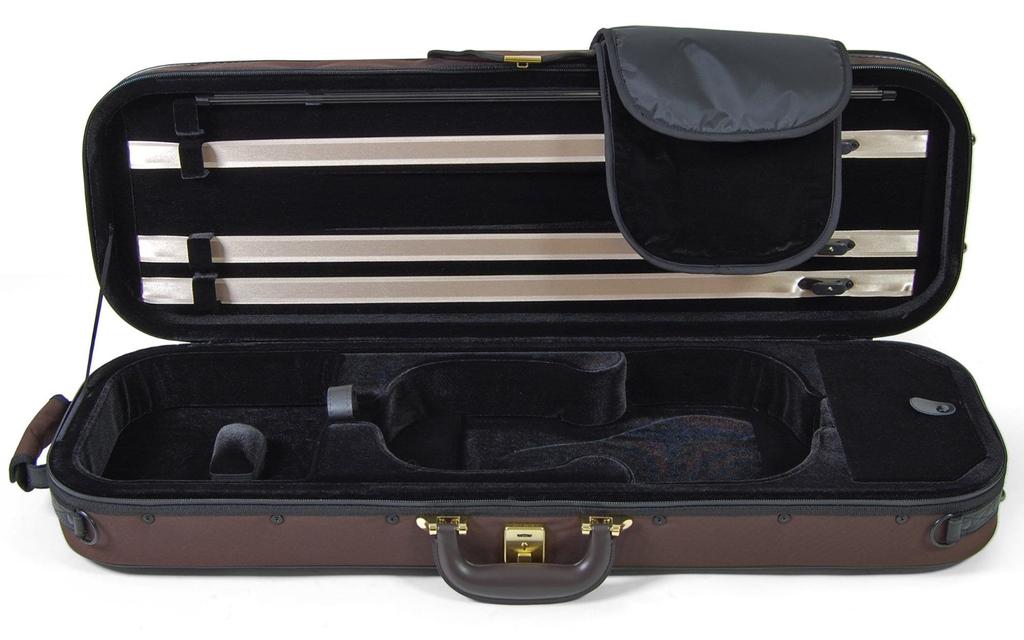 Super Light Oblong Violin Case (Square), Brown