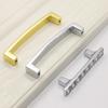 Modern Crystal Glass Knobs Cabinet Handles Silver Crystal Cupboard Pulls Drawer Knobs Kitchen Furniture Handle Hardware