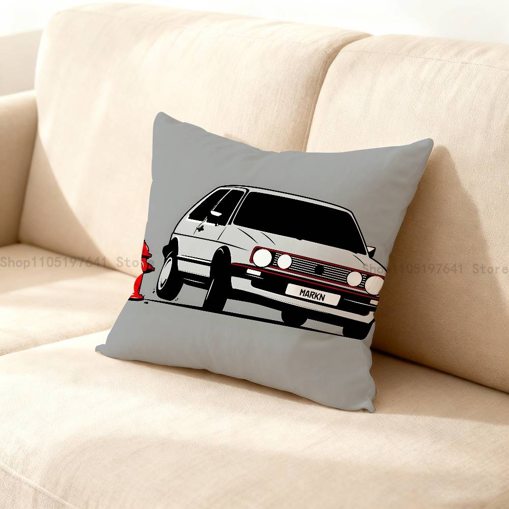 

G-Golf G-GTI Чохол для автомобільної подушки Плюшеві чохли для подушок Домашній декор Наволочка для дивана Ліжка Крісла Вітальні 22x22Inch