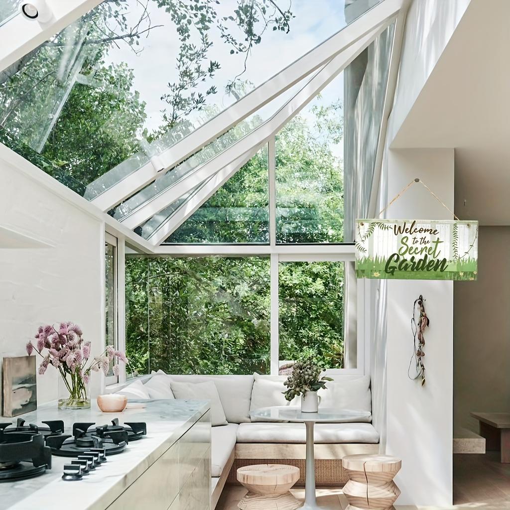 2 Pcs Wooden Sign Welcome To The Secret Garden Garden Rules Hanging Plaque Cottage Decor 7.9 X 3.9 Inch Wall Gate Sign