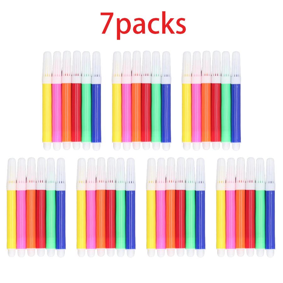 

7/14/21packs Graffiti Watercolor Pen 6-Color School Study Painting Supplies Hand Account Stationery Handicraft Art Creation XJM