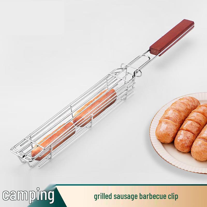 Changbaosen Stainless Steel Sausage Grilling Baskets (3-Pack)