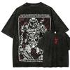 Unisex Passform Gewaschenes Oversized T-Shirt Unisex Damen Klassisches Spiel Doom Grafik-T-Shirt Streetwear Harajuku Vintage T-Shirt FeUnisex Unisex Kleidung