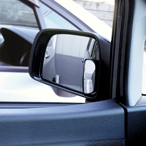 Carmate Car Door Mirror Sub-Mirror, Long Semi-Circular, Auxiliary Mirror for Parking, Blind Spot Reduction, Curb Clearance, Adjustable Angle (CZ245)