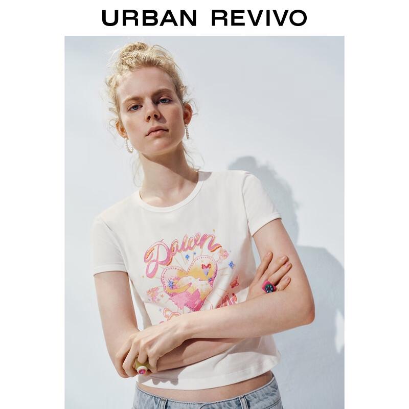 UR 2025 Women's Color-Block Print Short Sleeve T-Shirt