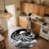 Oktopus,Runder Teppich,Teppich für Wohnzimmer Schlafzimmer Sofa Spielzimmer Dekor,Rutschfeste Fußmatte