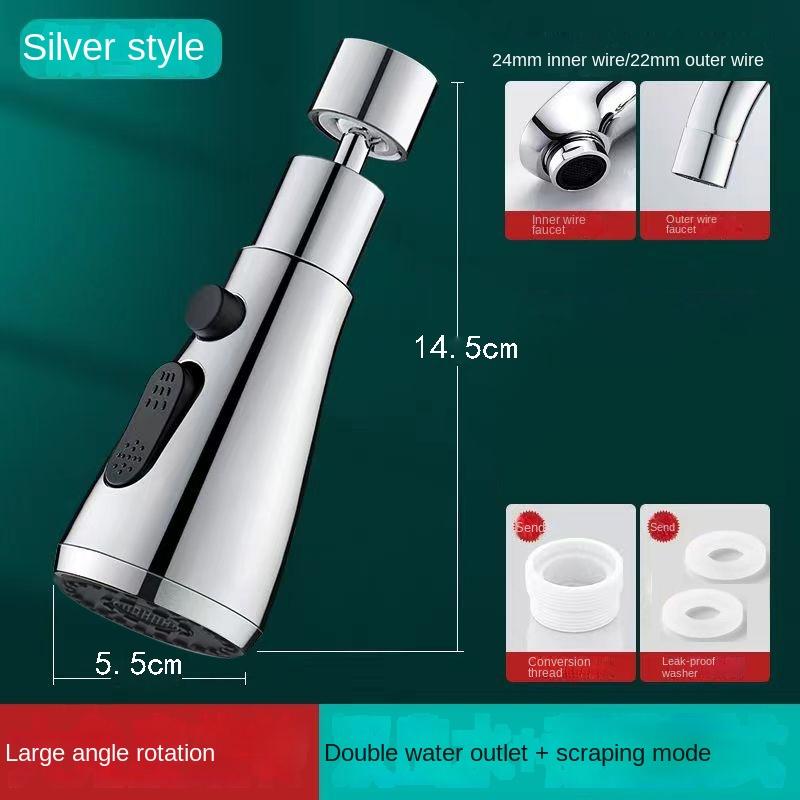 Stainless Steel Single Hole Kitchen Faucet, Kitchen Sink Mixer, Hot and Cold, Dual Purpose, Splash Proof