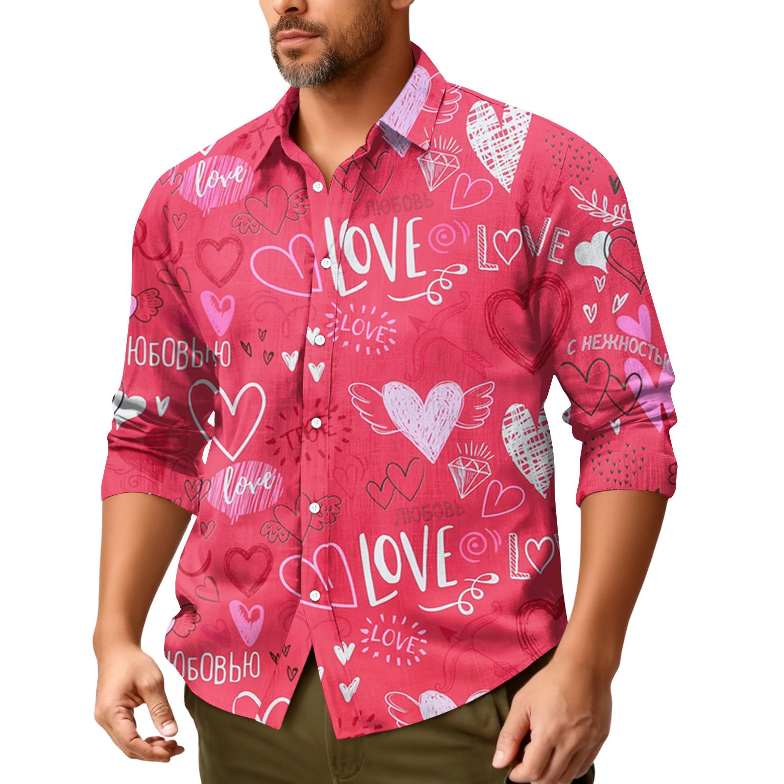 

Чоловіча повсякденна сорочка з довгими рукавами. Модний топ із лацканами XL