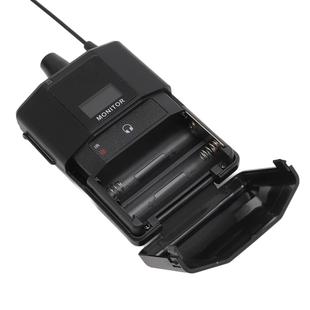 Wireless Bodypack Receiver Professional 530‑580Mhz High Sensitivity Wireless Monitoring System Receiver with Headphones