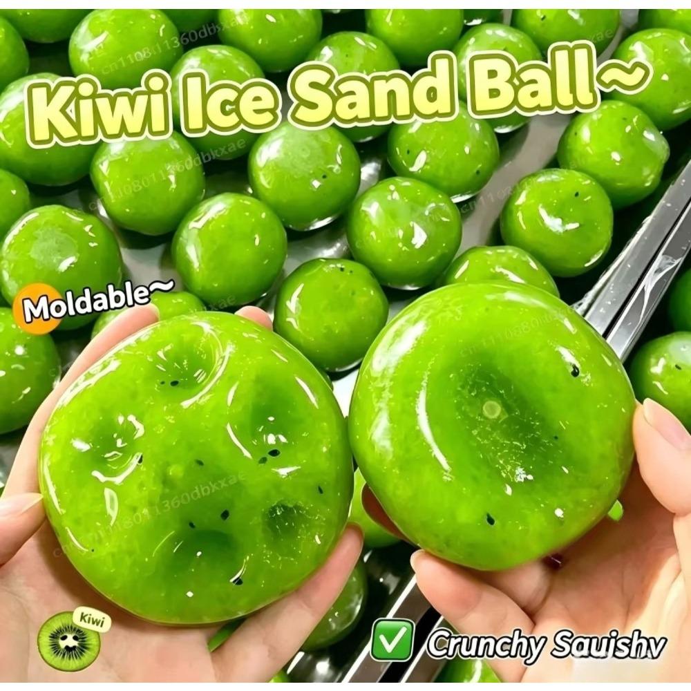 Populaire Kiwi Smoothie Zacht TPR Squishy Speelgoed, Knisperend Zand Geluid Langzaam Rijzend Super Zacht Veilig Premium Materiaal Stressverlichting Knijp