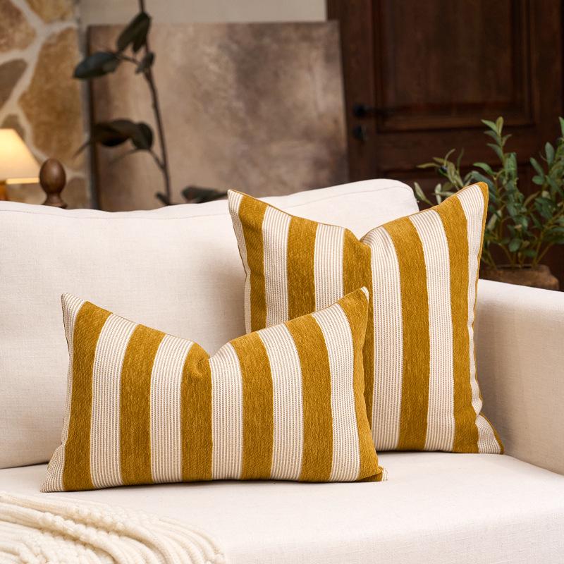 Randigt Chenille Dekoradopplagg - Modern Bohemisk Stil (Ingen insats)
