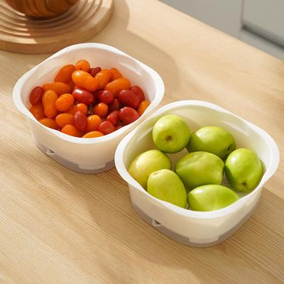 Vegetable Washing Basket Food-Grade BPA Free Reusable Easy To Clean Stackable Food Storage Basket Kitchen Supplies