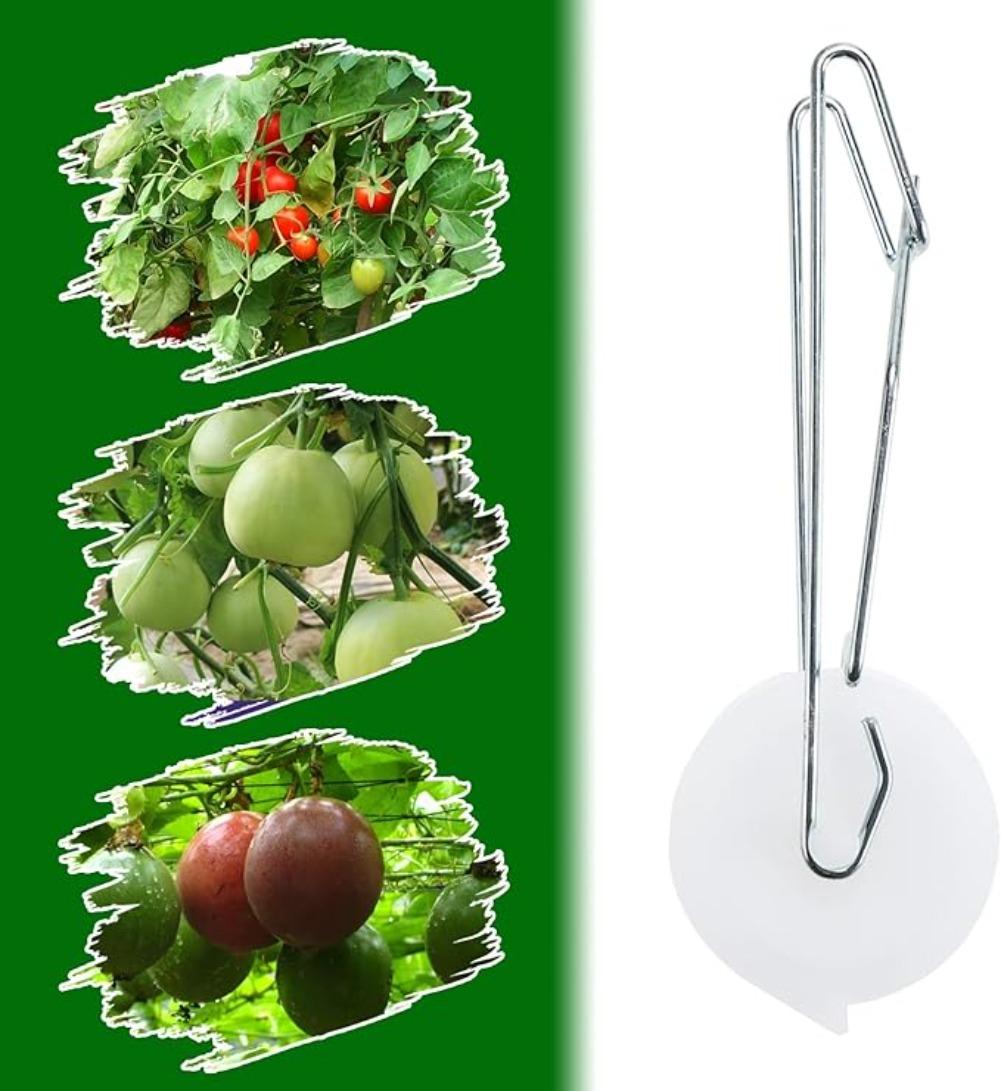 

6 шт/10/20 шт. роликовых крючков для томатов с 15-метровым шпагатом, крючки для поддержки томатов, шпалера для томатной лозы, цветочных растений, теплица, шпагат