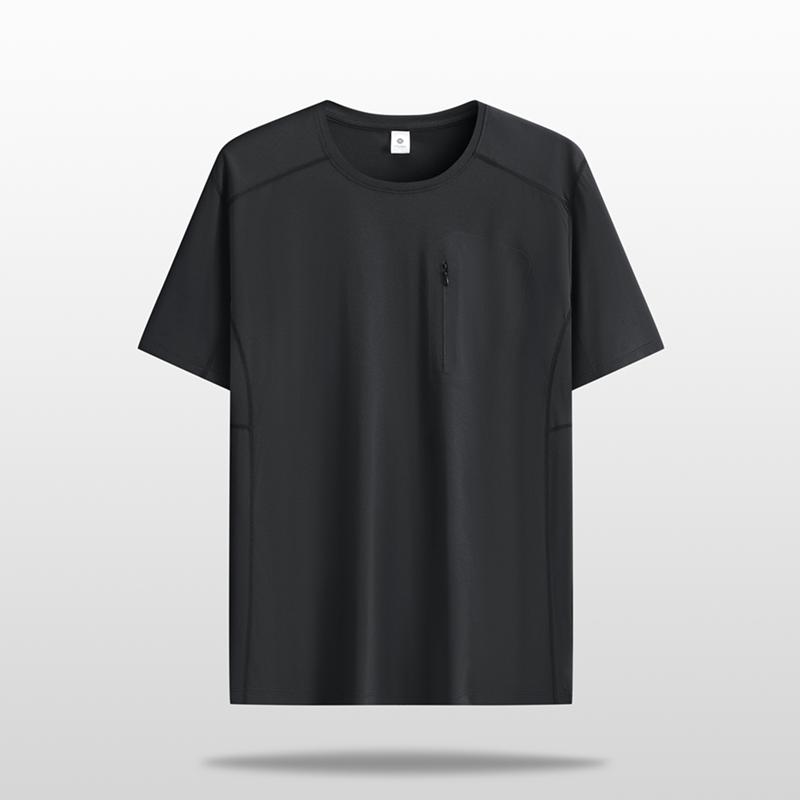 Men's T-shirt Ice Silk Short Sleeve Short Sleeve Loose Large Size Stretch Sports Top Sweat-wicking Breathable Casual Sports T-shirt
