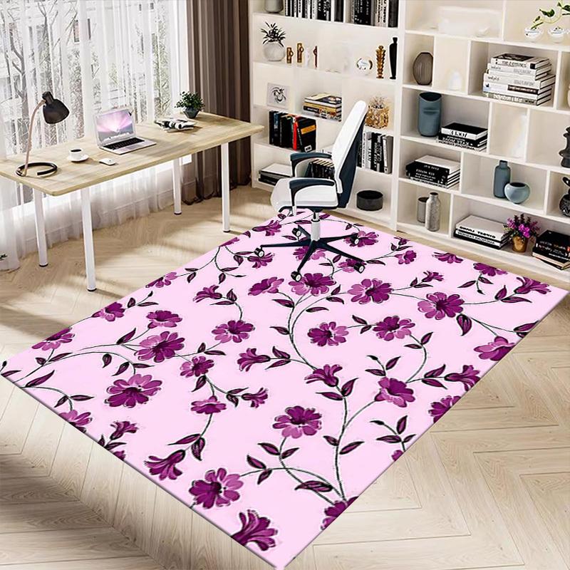 1PC Floral Pattern Non-Slip Floor carpet, suitable for Office, bedroomand playrooms. It can also be used as a sofa footrest cover-T79