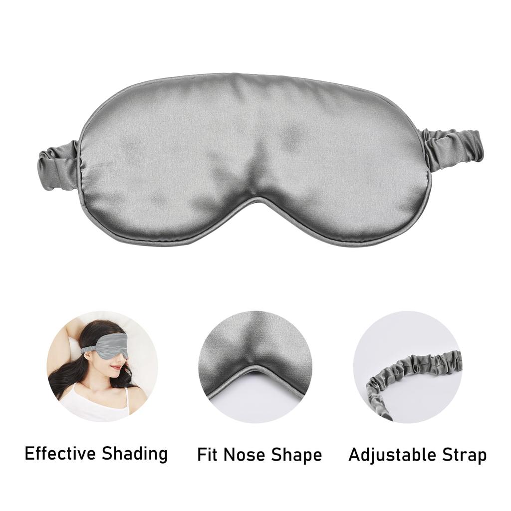 4 Pack Sleeping Masks Soft Satin Silky Eye Cover Elastic Strap Blindfold Effective Shading Night Eyeshade for Women Men