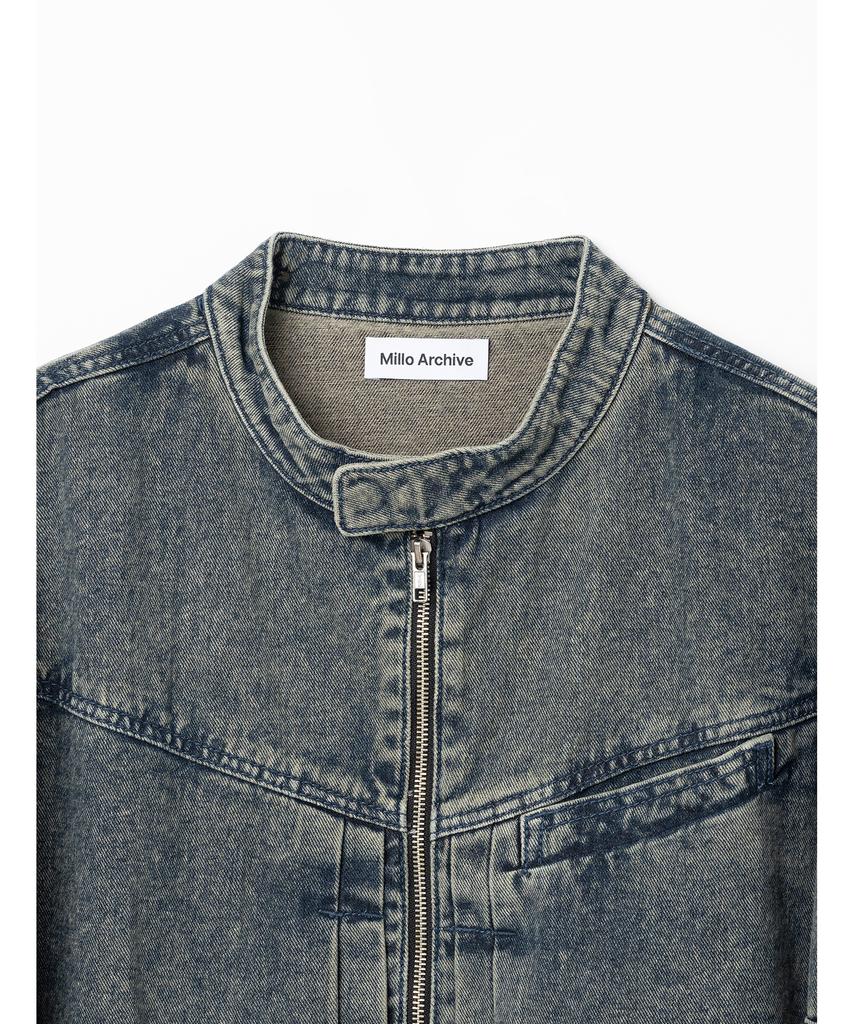 Millo Archive Denim Biker Jacket [Oil Blue]