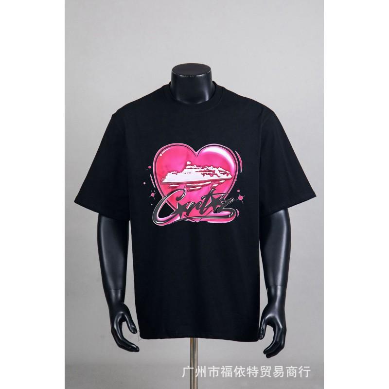 Corteiz Alcatraz Vintage Print T-Shirt Herren Damen Streetwear Lockerer Schnitt Kurzarm Tee