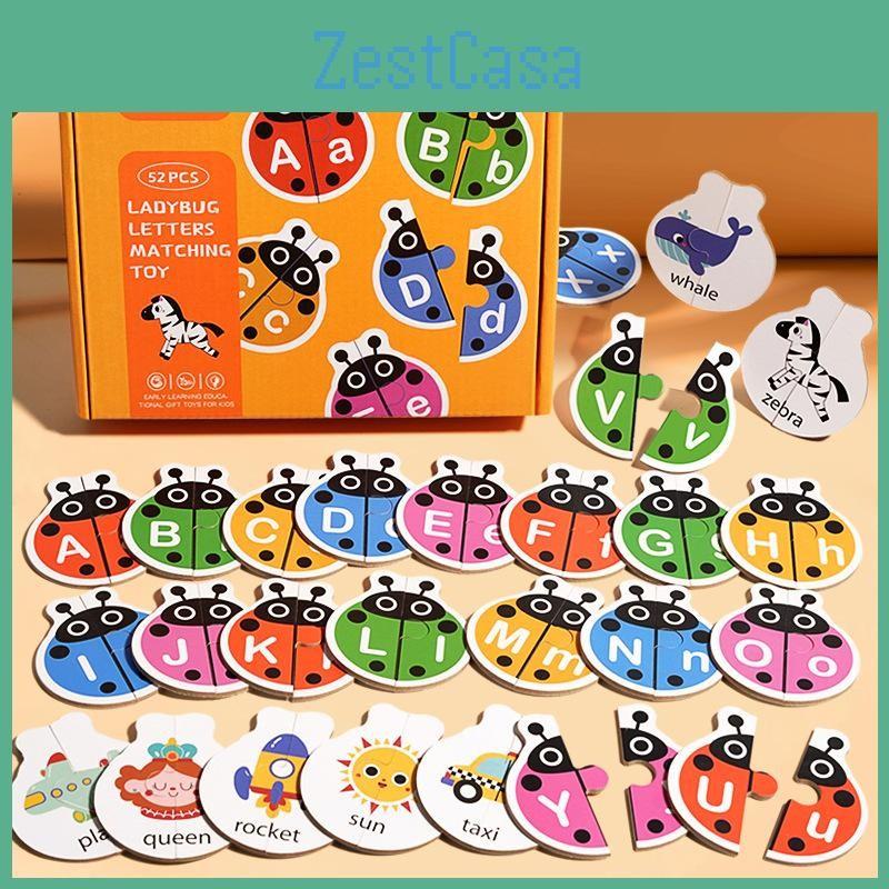 Word Alphabet Match Animal Cards Kids Educational Toy Enlightenment Toddler