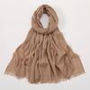 Fashion Cotton Viscose Scarf Wrinkle Plaid Pom Pom Fringe Shawls and Wraps Autumn Echarpe Pashmina Bufanda Muslim Sjaal 180*70Cm