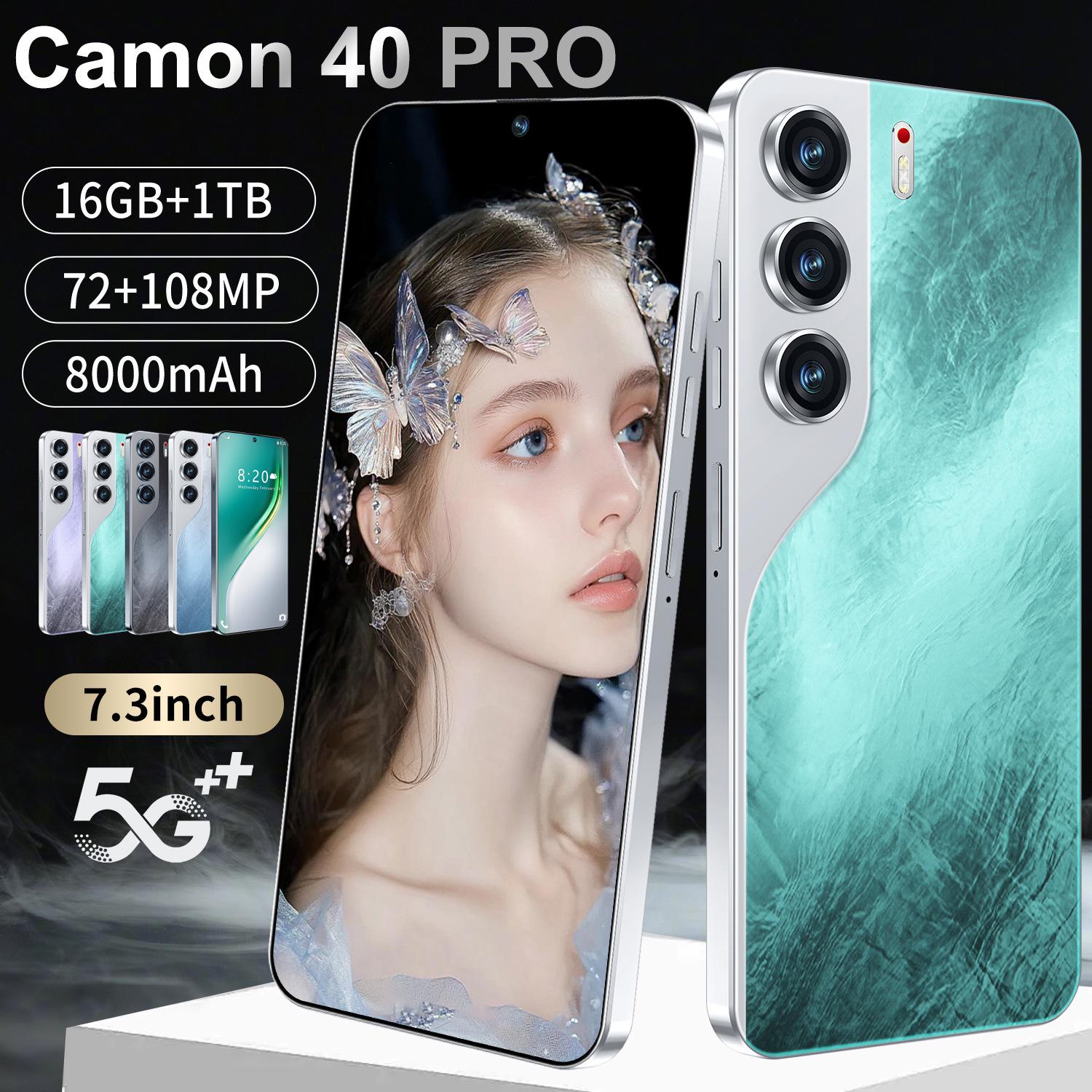 

Camon 40 Pro Smart Android Phone, 7.3 Screen, 16GB+1TB Storage US Standard [Not for Domestic Use] синій