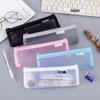 Transparent Cartoon Pencil Case for Students, Girls' Stylish Fresh Stationery Bag, Women's Spacious Clear Pencil Case