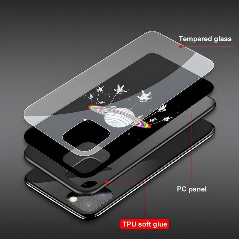 Domineering Cool Horse Phone Case Tempered Glass For IPhone 13 12 11 14 Pro Max Mini X XR XS 8 7 6s Plus SE 2020 Cover