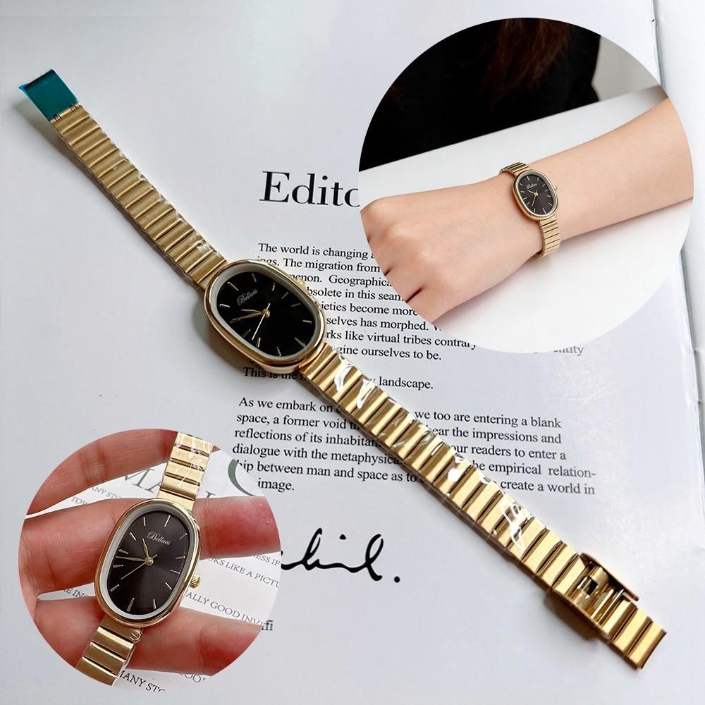 Gifts Oval Dial Quartz Watch Simple Fold-down Clasp Watch Women Watch Fashion Wristwatch
