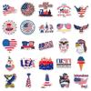 50 Sheets of American Independence Day Creative Waterproof Journal Stickers