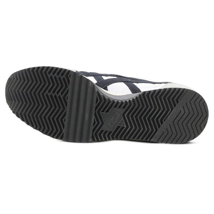 Onitsuka Tiger Dualio Fabric Cow Split Leather Sports Casual Comfortable Non-Slip Low-Top Lifestyle Shoes Unisex sneakers Black White D600N-0190