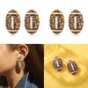 Oval Geometric Trendy Earrings For Women Alloy Plating Fashion Modern