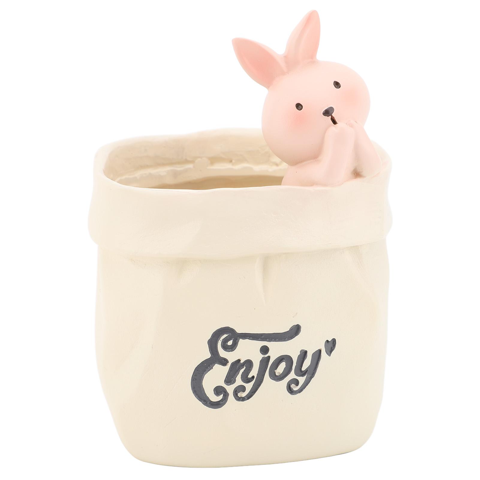 

Милый держатель для ручек, многофункциональный, в скандинавском винтажном стиле, держатель для карандашей из смолы для стола, для дома 2245H‑01 Rabbit