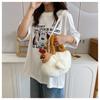 Chickens Shape Bag Zipper Handbag Purse for Girl Soft Plush Fashion Handbags Cute Hen Shape Plush Bag Shoulder Bags New