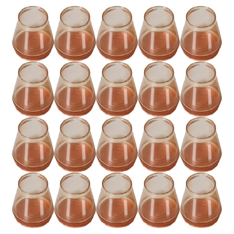 20pcs Chair Leg Floor Protectors Padding Round Chair Leg Covers Protective Chair Feet Sleeves for Round Furniture Legs