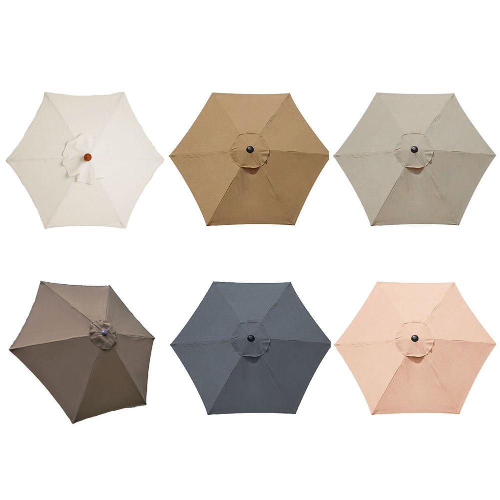 10 Ft 6 Ribs Patio Umbrella Replacement Canopy Waterproof Patio Umbrella Canopy Cover Multi-Function for Summer Beach