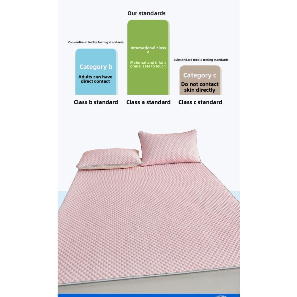 Ice Silk Cooling Mat, Bean Dot Breathable Summer Bed Sheet Style Cooling Mattress for Dorm Home