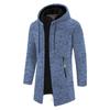 Men's Plus Size Hooded Fleece Knit Cardigan