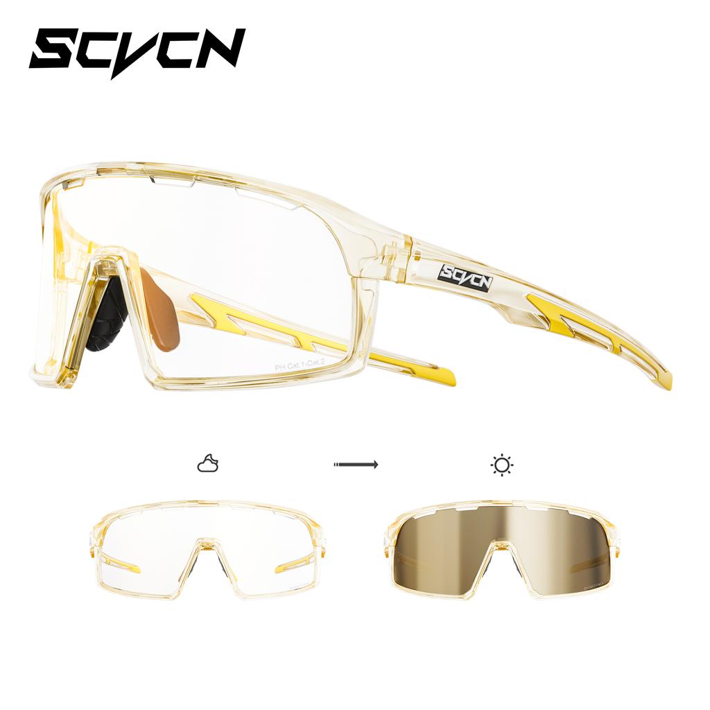 SCVCN Photochromic Cycling Sunglasses for Men Outdoor Y2k Bike Glasses Fishing Glasses Hiking Eyewear Bicycle Goggles UV400